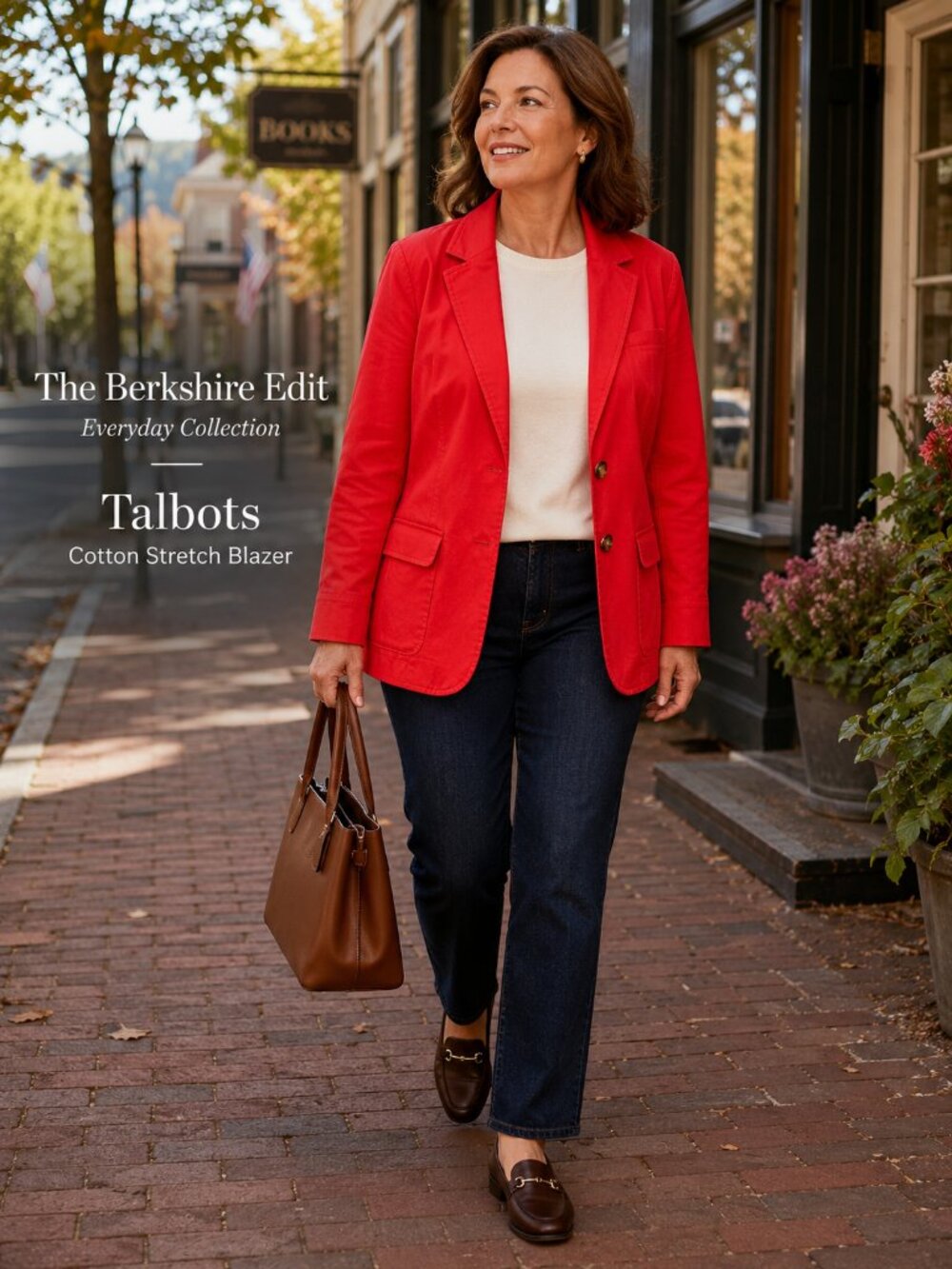 Talbots Woman Tomato Red Cotton Stretch Blazer Jacket Patch Pockets Plus 18W